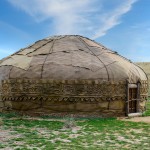 traditional asian yurt made of hide